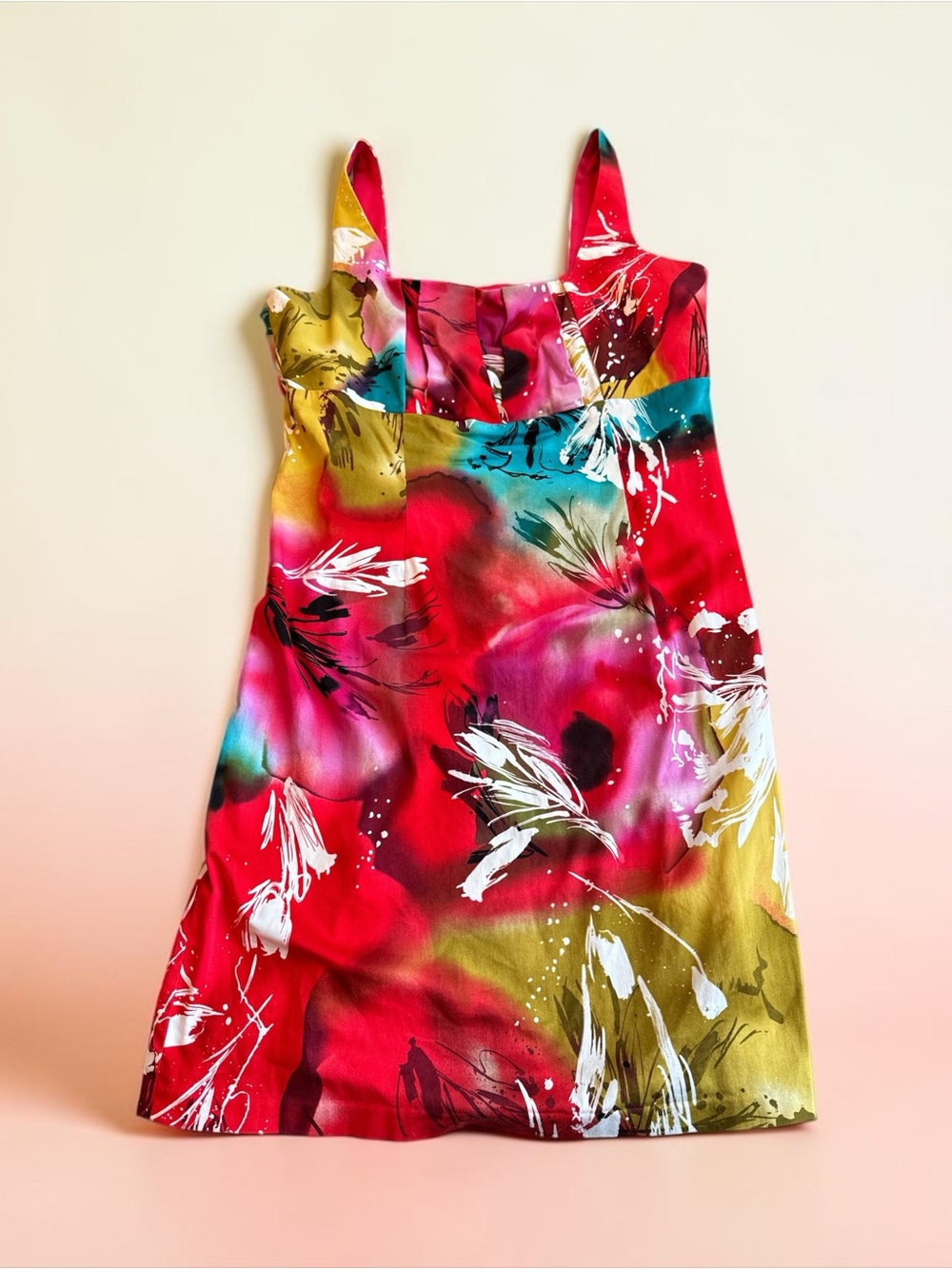 Ronni Nicole Multicolor Floral Sheath Dress - Red, Yellow, Turquoise, Pink - Picture 3 of 5